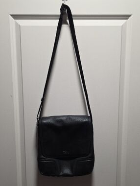 Hugo Boss Black Leather Messenger Bag